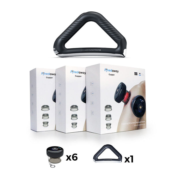 Pacchetto set per massaggi - Achedaway Scraper (1) + Achedaway Cupper (3 Coppie)